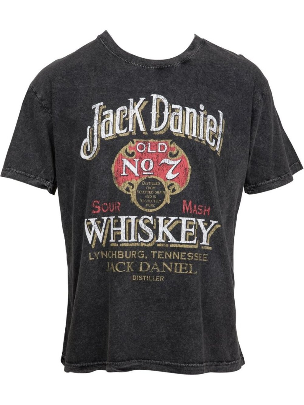 Vintage Mineral Wash Whiskey Graphic Tee | Distressed Style T-Shirt